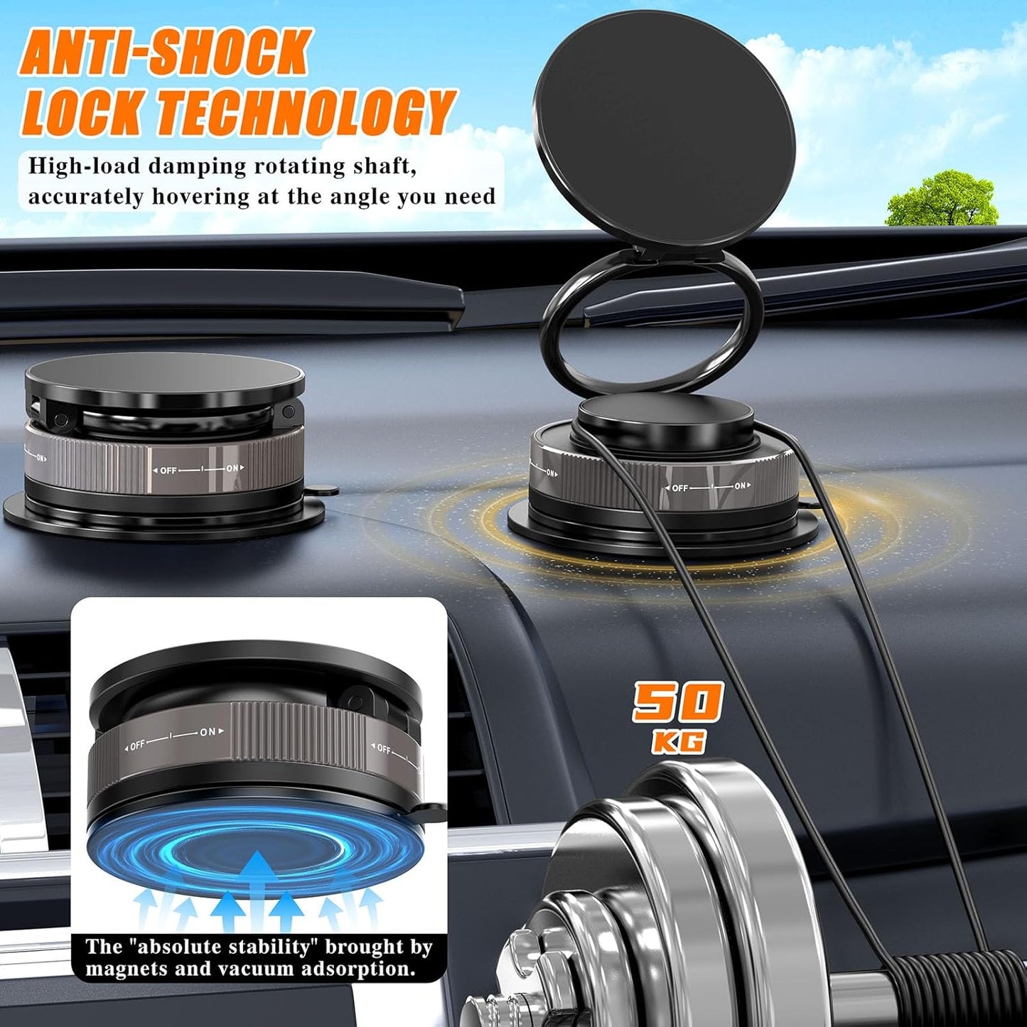 Ambienden 360° Rotatable Support Telephone Magnetique