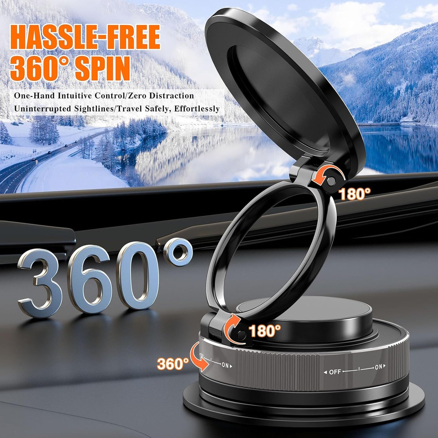 Ambienden 360° Rotatable Support Telephone Magnetique